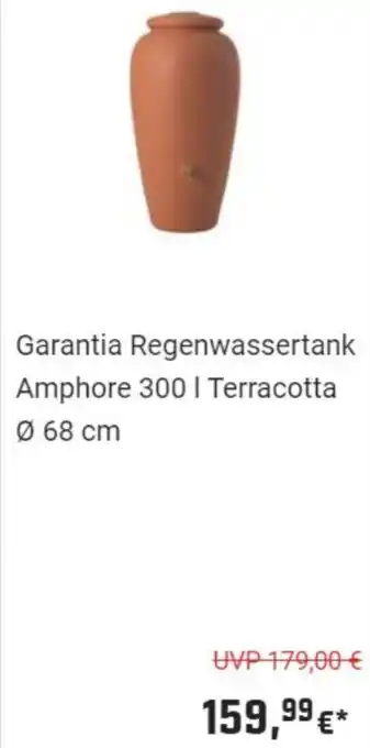 OBI Garantia Regenwassertank Amphore 300 | Terracotta Ø 68 cm Angebot