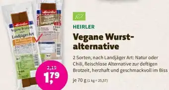 Denns BioMarkt HEIRLER Vegane Wurstalternative 70 g Angebot