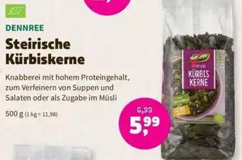 Denns BioMarkt DENNREE Steirische Kürbiskerne 500 g Angebot