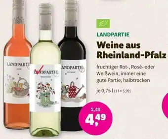 Denns BioMarkt LANDPARTIE Weine aus Rheinland-Pfalz 0,75 L Angebot