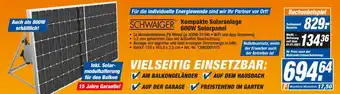 expert Techno Land SCHWAIGER Kompakte Solaranlage 600W Solarpanel Angebot