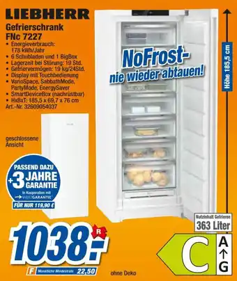 expert Techno Land LIEBHERR Gefrierschrank FNc 7227 Angebot