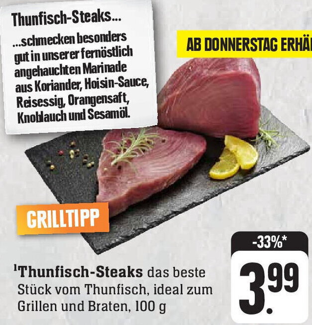 ThunfischSteaks 100 g Angebot bei ECenter