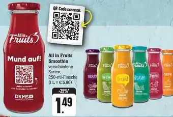 E-Center All in Fruits Smoothie 250-ml-Flasche Angebot