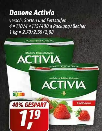 Simmel Danone Activia Angebot