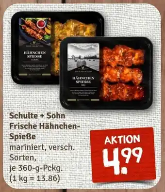 nahkauf Schulte+ Sohn Frische Hähnchen-Spieße 360g Angebot