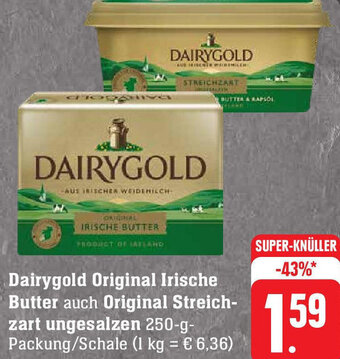 E-Center Dairygold Original Irische Butter auch Original Streich-zart ungesalzen 250-g-Packung/Schale Angebot