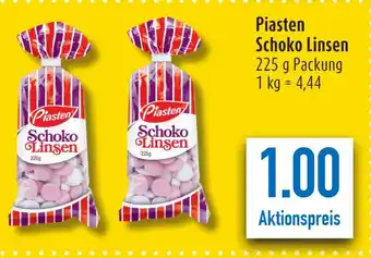 diska Piasten Schoko Linsen 225 g Packung Angebot