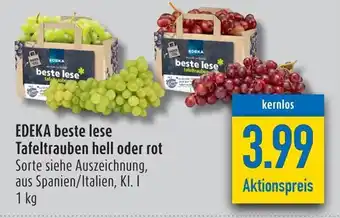 diska EDEKA beste lese Tafeltrauben hell oder rot 1 kg Angebot