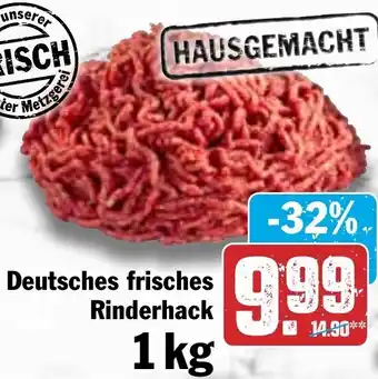 Hit Deutsches frisches Rinderhack 1 kg Angebot