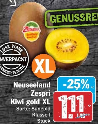 HIT Neuseeland Zespri Kiwi gold XL Angebot