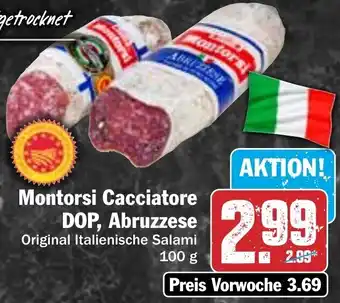 Hit Montorsi Cacciatore DOP, Abruzzese 100 g Angebot