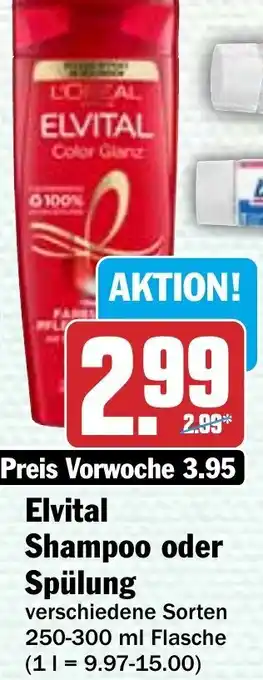 Hit Elvital Shampoo oder Spülung 250-300 ml Flasche Angebot