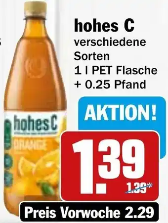 Hit hohes C 1 L PET Flasche Angebot