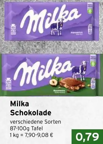 CAP Markt Milka Schokolade 87-100g Tafel Angebot