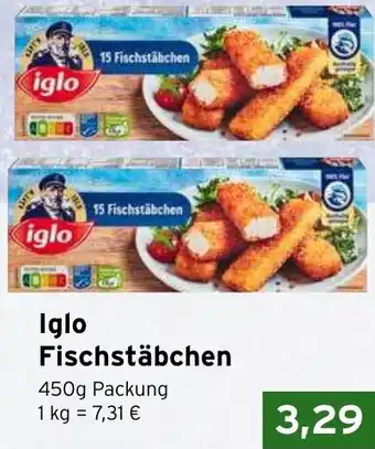 CAP Markt Iglo Fischstäbchen 450g Packung Angebot