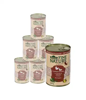 Dehner Dehner fine nature nassfutter für katzen senior, truthahn & ente, 6 x 200 g/400 g Angebot