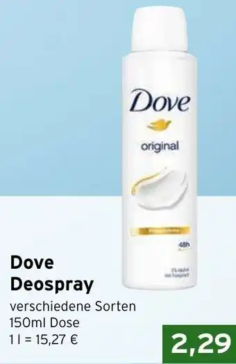 CAP Markt Dove Deospray 150ml Dose Angebot