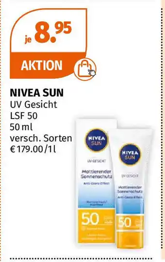 Müller NIVEA SUN UV Gesicht LSF 50 50 ml Angebot