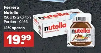 Handelshof Ferrero Nutella 120 x 15 g Karton Angebot