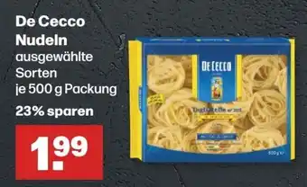 Handelshof De Cecco Nudeln je 500 g Packung Angebot