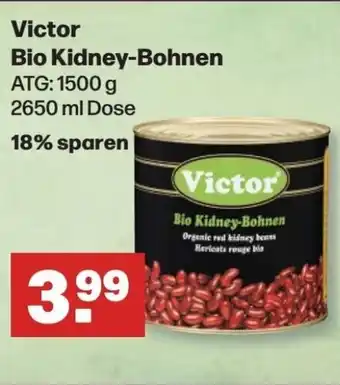 Handelshof Victor Bio Kidney-Bohnen 2650 ml Dose Angebot