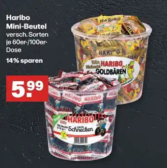 Handelshof Haribo Mini-Beutel versch. Sorten je 60er-/100er-Dose Angebot