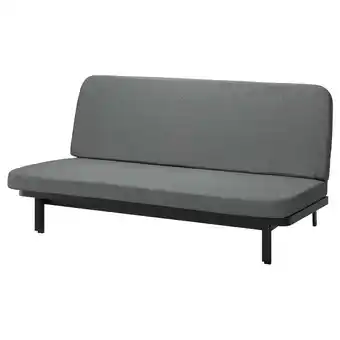 IKEA Nyhamn 3er-bettsofa mit federkernmatratze/skartofta schwarz/hellgrau mit federkernmatratze/skartofta schwarz/hellgrau Angebot