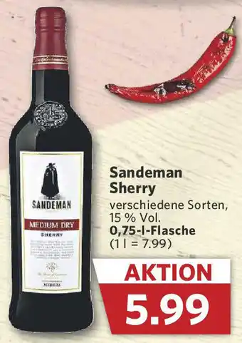 Combi Sandeman Sherry 0,75 L Flasche Angebot