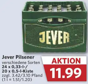 Combi Jever Pilsener 24 x 0,33-L-/ 20 x 0,5-L-Kiste Angebot