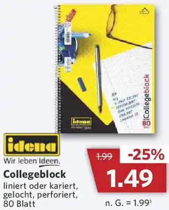 Combi idena Collegeblock Angebot