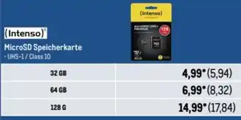 METRO (Intenso) MicroSD Speicherkarte Angebot