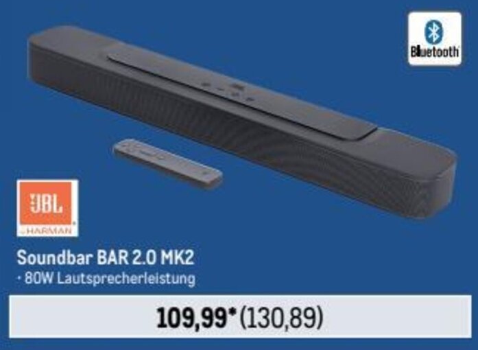 JBL Soundbar BAR 2.0 MK2 Angebot bei METRO