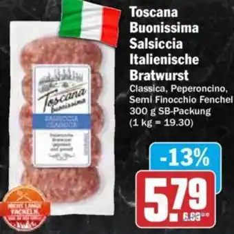 Hit Toscana Buonissima Salsiccia Italienische Bratwurst 300 g SB Packung Angebot