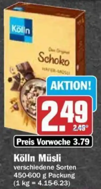 Hit Kölln Müsli 450-600 g Packung Angebot