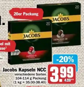 Hit Jacobs Kapseln NCC 104-114 g Packung Angebot