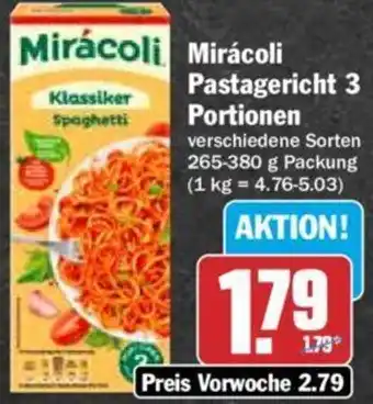 Hit Mirácoli Pastagericht 3 Portionen 265-380 g Packung Angebot