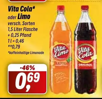 Simmel Vita Cola* oder Limo 1,5 Liter Flasche Angebot