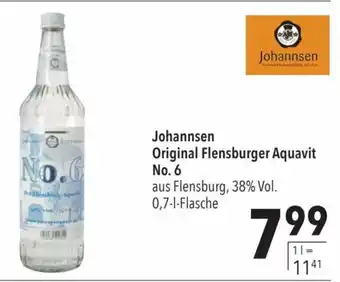 CITTI Markt Johannsen Original Flensburger Aquavit No. 6 aus Flensburg, 38% Vol. 0,7-1-Flasche Angebot