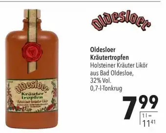 CITTI Markt Oldesloer Kräutertropfen Holsteiner Kräuter Likör aus Bad Oldesloe, 32% Vol. 0,7-l Angebot