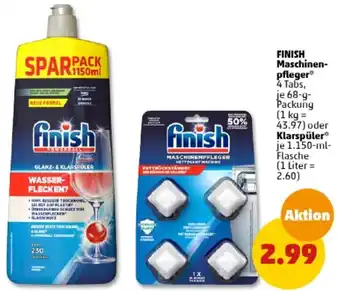 PENNY FINISH Maschinenpfleger 68-g-Packung oder Klarspüler 1.150-ml-Flasche Angebot