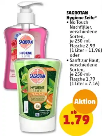 PENNY SAGROTAN Hygiene Seife 250-ml-Flasche Angebot