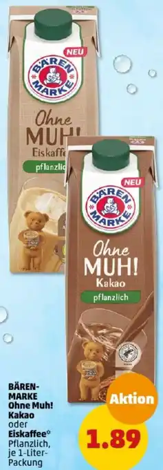 PENNY BÄRENMARKE Ohne Muh! Kakao oder Eiskaffee 1-Liter-Packung Angebot