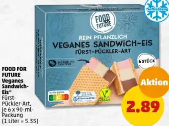 PENNY FOOD FOR FUTURE Veganes Sandwich Eis 6x90 ml Packung Angebot