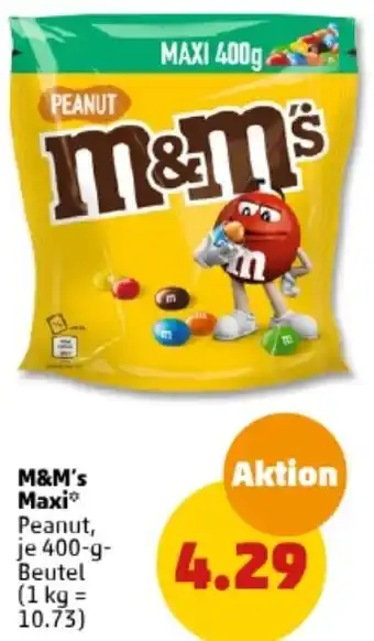 PENNY M&M's Maxi* Peanut 400-g-Beutel Angebot