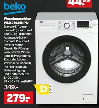 Handelshof beko Waschmaschine WML71434NPS1 Angebot