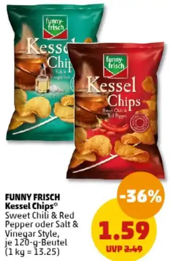 PENNY FUNNY FRISCH Kessel Chips 120-g-Beutel Angebot