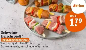 tegut Schweinefleischspieß 100 g Angebot