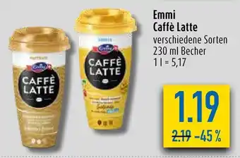 diska Emmi Caffè Latte verschiedene Sorten 230 ml Becher Angebot