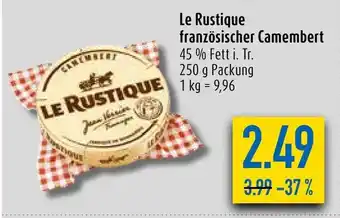 diska Le Rustique französischer Camembert 45 % Fett i. Tr. 250 g Packung Angebot